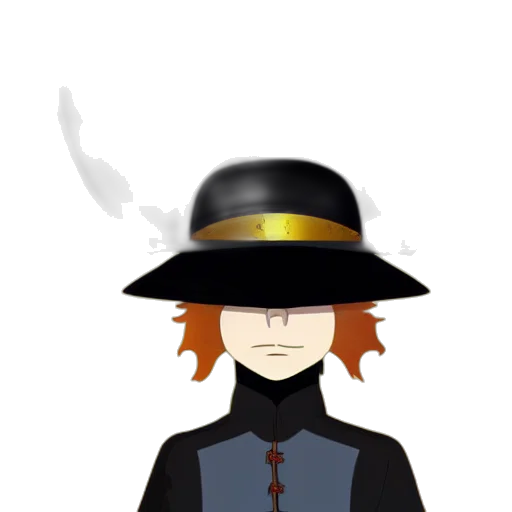 hat, staff, mask, jacket transparent PNG cut-out