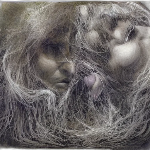 hair, mask, creature, face transparent PNG cut-out