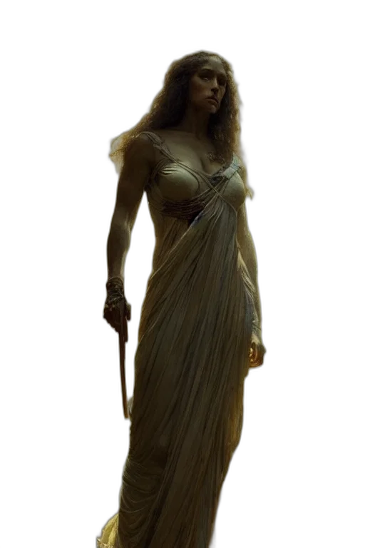 dress, staff, sword, weapon transparent PNG cut-out