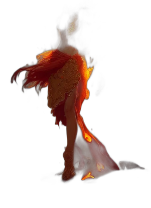 creature, dragon, staff, hair transparent PNG cut-out