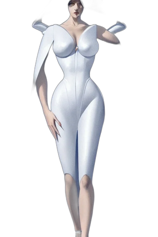dress, robot, concept art, 3d render transparent PNG cut-out