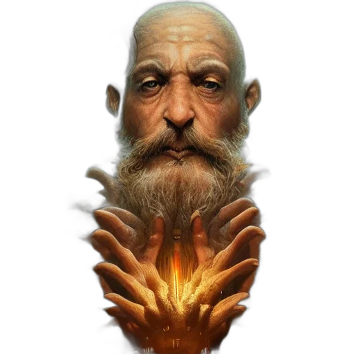 face, mask, creature, staff transparent PNG cut-out