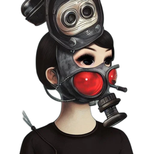 mask, robot, face, creature transparent PNG cut-out