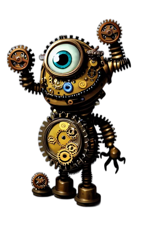 robot, staff, creature, concept art transparent PNG cut-out