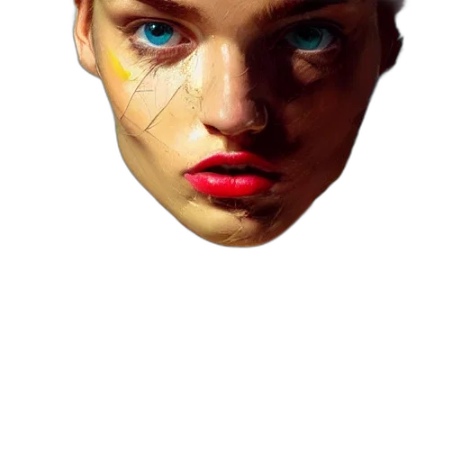 face, mask, crown, creature transparent PNG cut-out