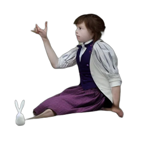 dress, shoes, staff, creature transparent PNG cut-out