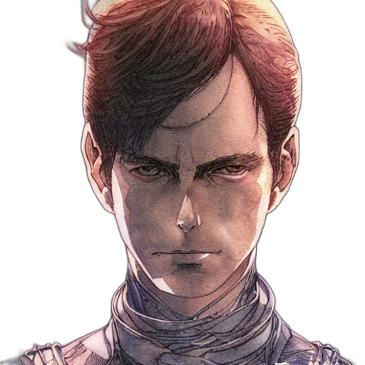 face, staff, comic book art, concept art transparent PNG cut-out