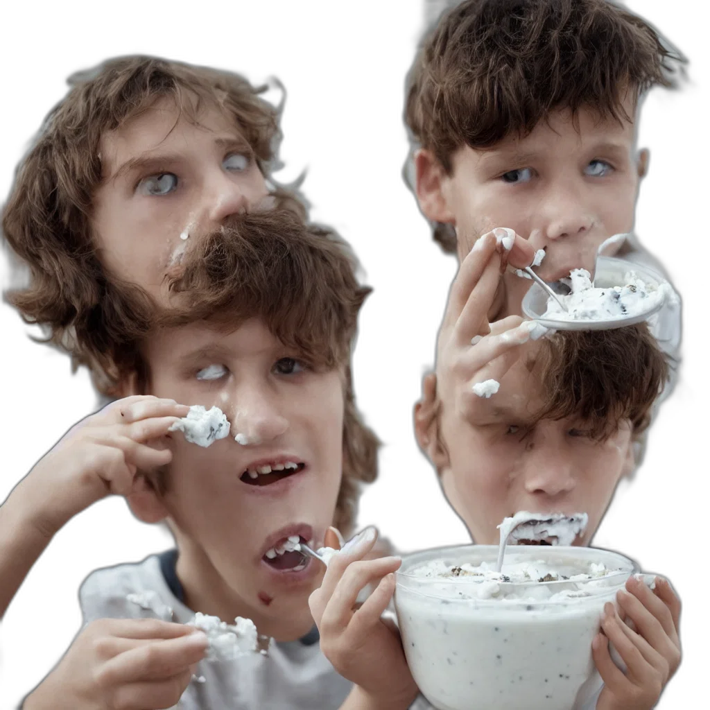 food, face, creature, photorealistic transparent PNG cut-out