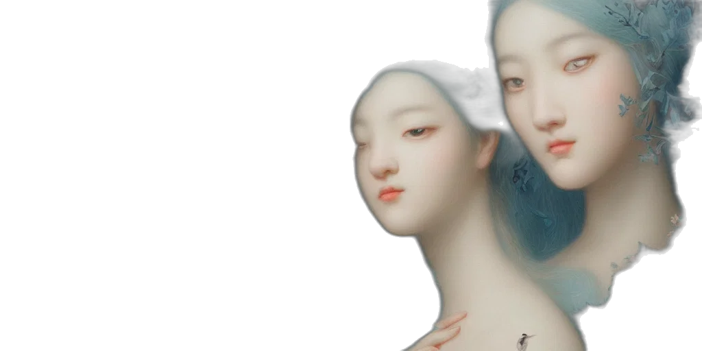 mask, face, photorealistic, oil painting transparent PNG cut-out