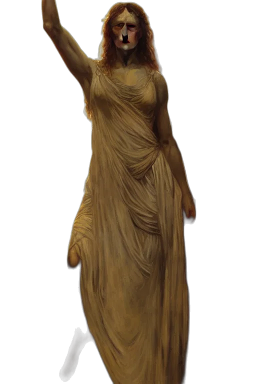 dress, staff, jewelry, crown transparent PNG cut-out