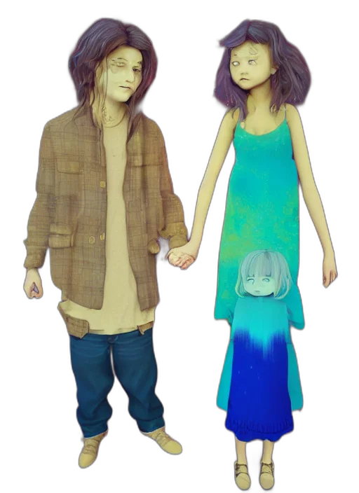 3d render, concept art, vaporwave, fantasy art transparent PNG cut-out