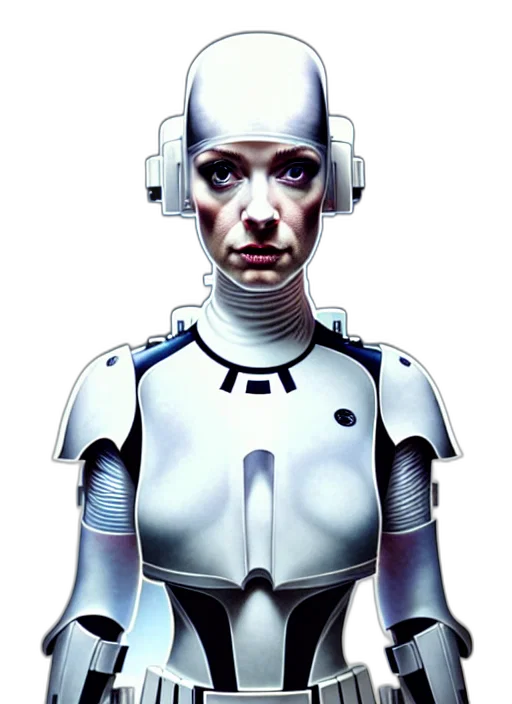robot, face, concept art, cyberpunk transparent PNG cut-out