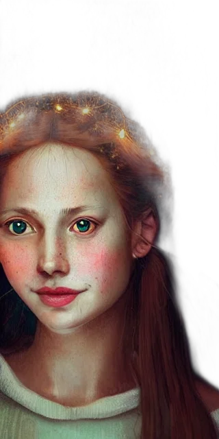 face, photorealistic, fantasy art, 3d render transparent PNG cut-out