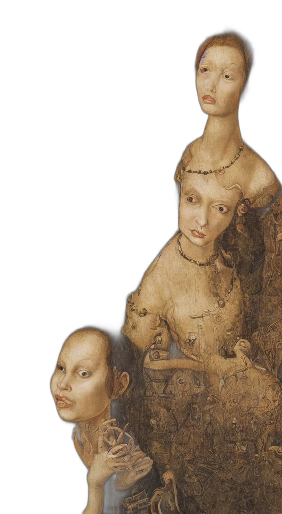 face, mask, crown, dress transparent PNG cut-out