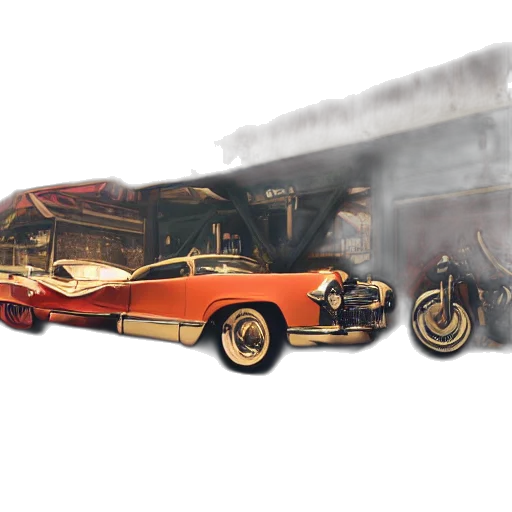 car, weapon, concept art, photorealistic transparent PNG cut-out