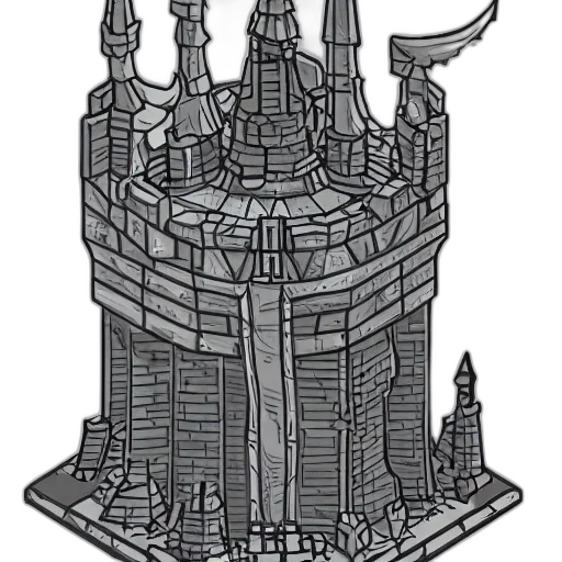crown, building, staff, sword transparent PNG cut-out
