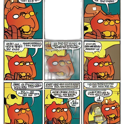 comic book art, fire, outer space, garfield transparent PNG cut-out
