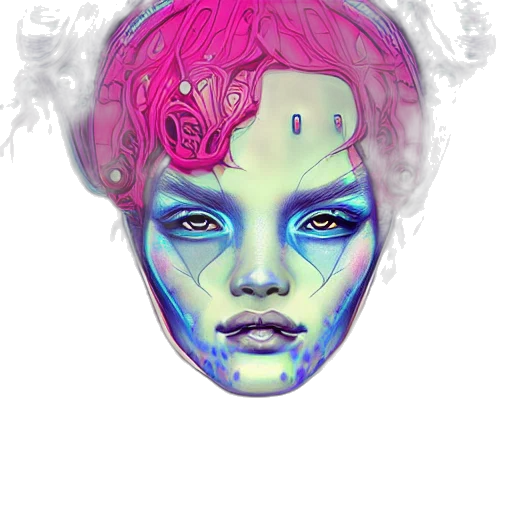 face, mask, crown, creature transparent PNG cut-out