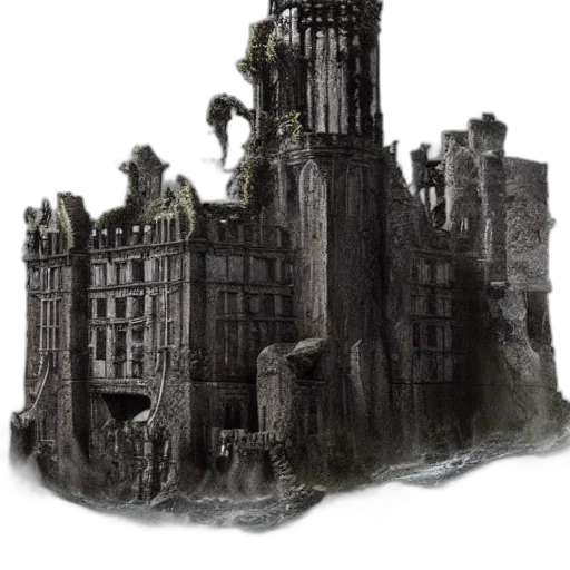 crown, building, dragon, staff transparent PNG cut-out
