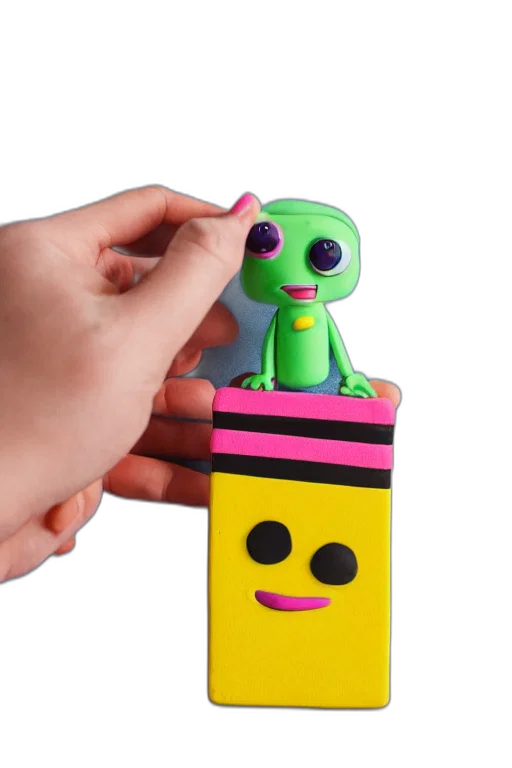 robot, staff, 3d render, outer space transparent PNG cut-out