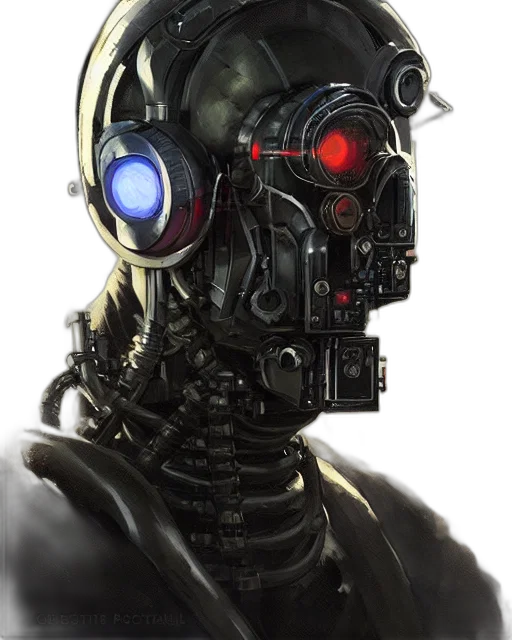 robot, mask, face, cyberpunk transparent PNG cut-out