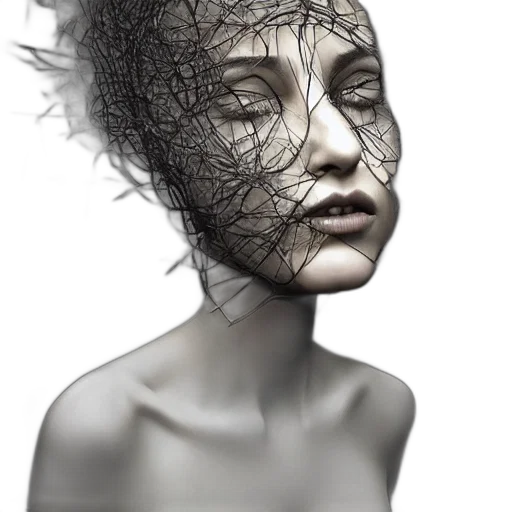 mask, hair, face, crown transparent PNG cut-out