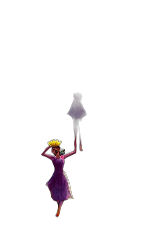 dress, crown, staff, umbrella transparent PNG cut-out
