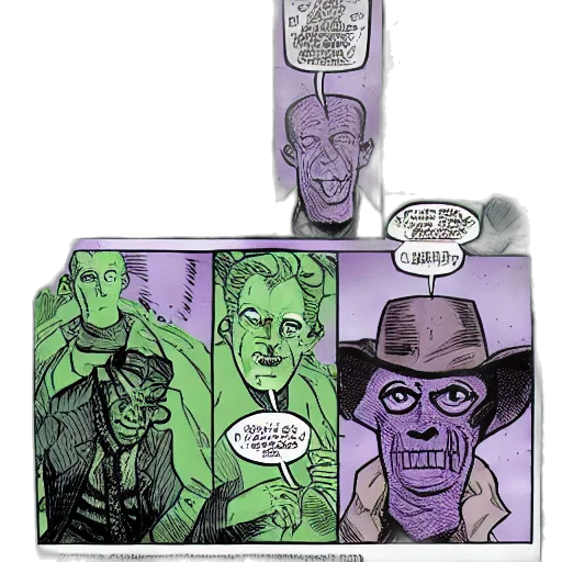 comic book art, concept art, lovecraft, comic transparent PNG cut-out