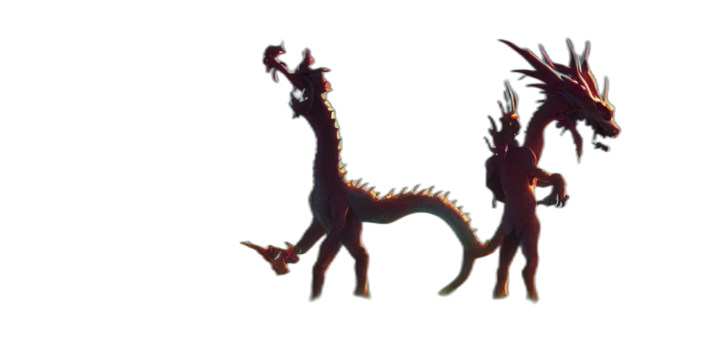 dragon, creature, staff, animal transparent PNG cut-out