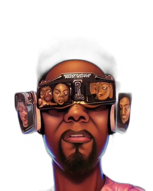 face, concept art, comic book art, cartoon transparent PNG cut-out