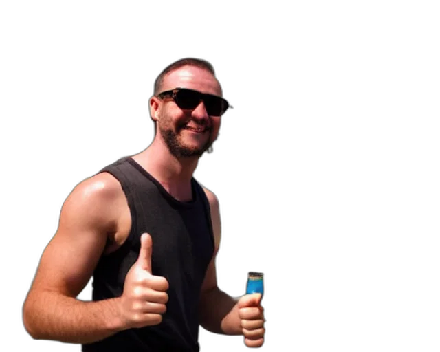 bottle, staff, jacket, weapon transparent PNG cut-out