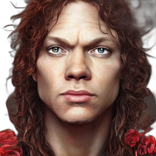 face, hair, crown, photorealistic transparent PNG cut-out