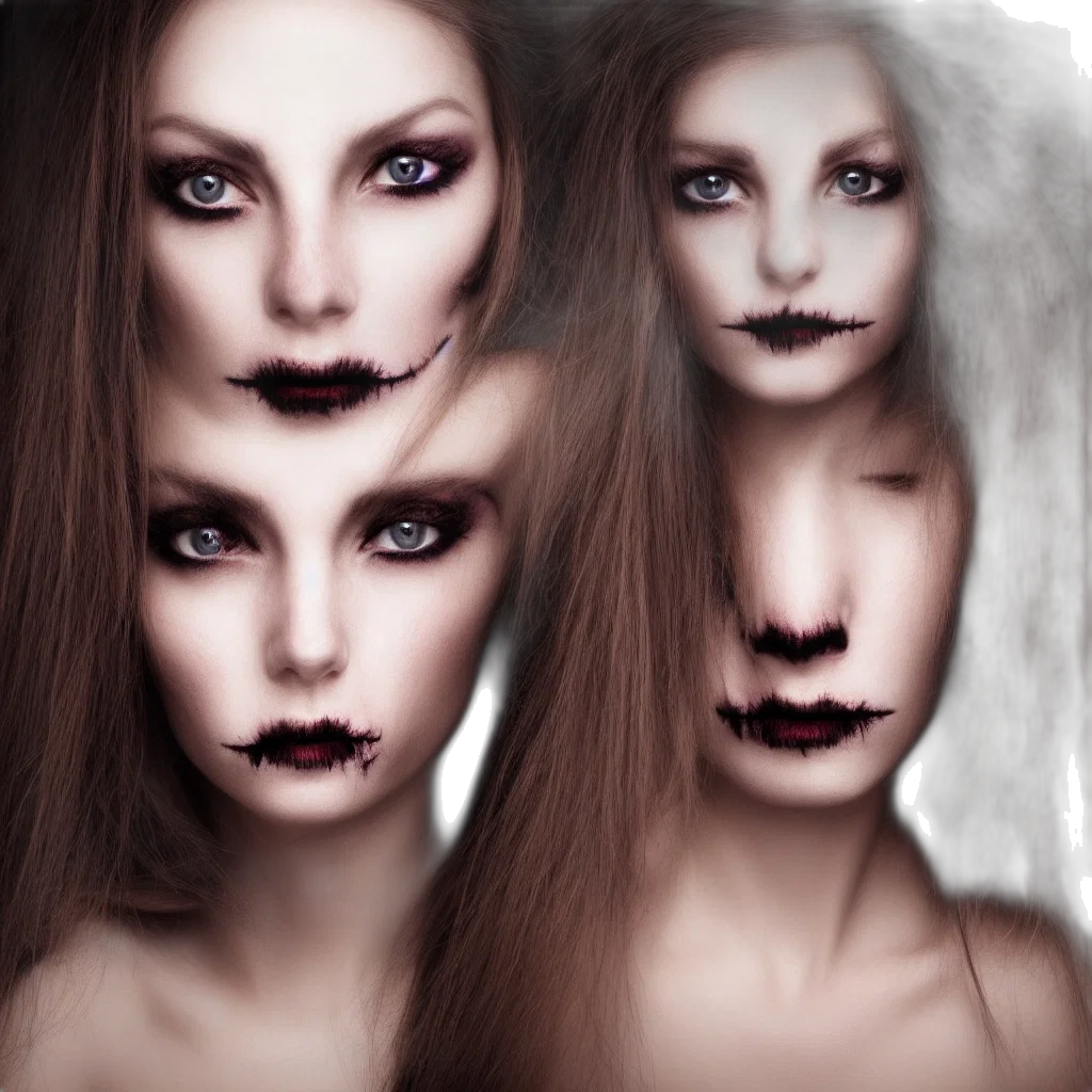 face, mask, hair, creature transparent PNG cut-out