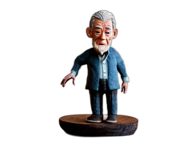 3d render, concept art, ian, mckellen transparent PNG cut-out