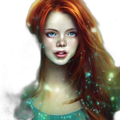 dress, face, fantasy art, photorealistic transparent PNG cut-out