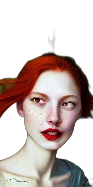 face, mask, hair, jewelry transparent PNG cut-out