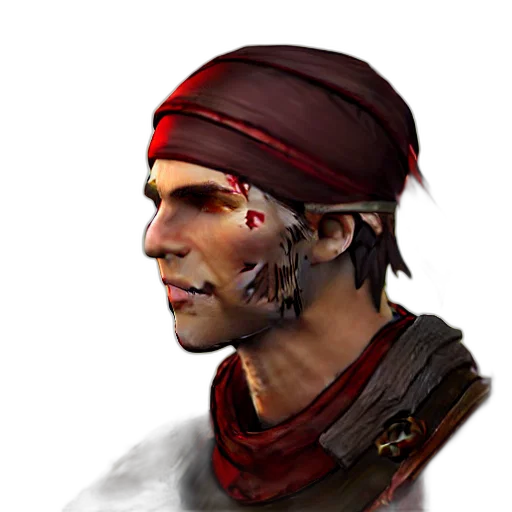 face, staff, hat, weapon transparent PNG cut-out
