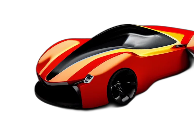 car, 3d render, concept art, photorealistic transparent PNG cut-out