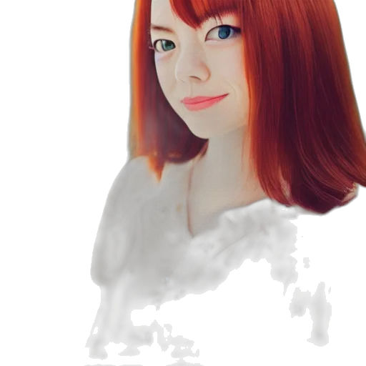 face, robot, dress, hair transparent PNG cut-out