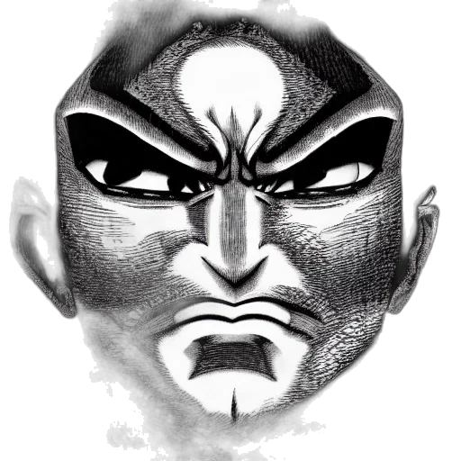 mask, face, staff, comic book art transparent PNG cut-out
