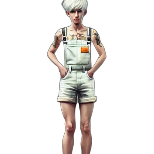 dress, staff, concept art, cyberpunk transparent PNG cut-out