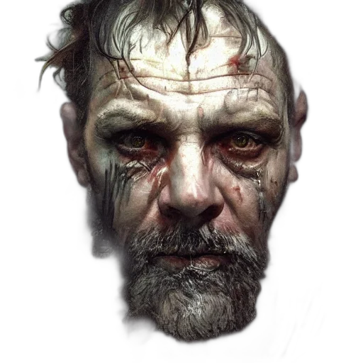 face, mask, creature, concept art transparent PNG cut-out