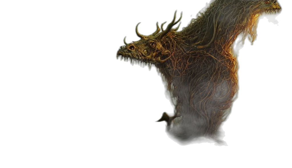 dragon, creature, hair, animal transparent PNG cut-out