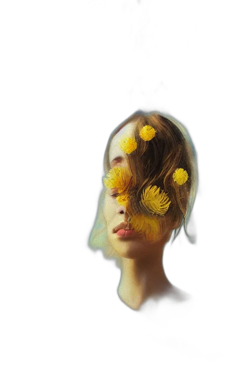 mask, face, flower, crown transparent PNG cut-out