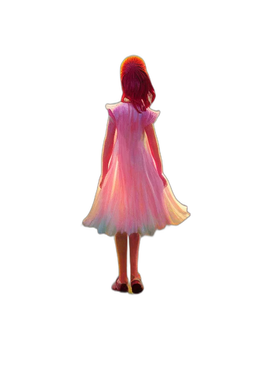 dress, hair, staff, crown transparent PNG cut-out