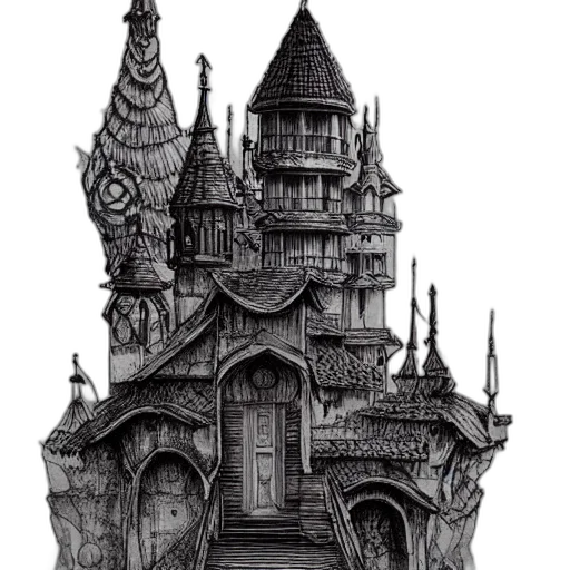 building, furniture, concept art, fantasy art transparent PNG cut-out