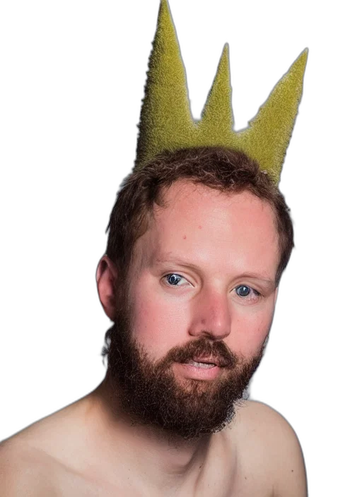 crown, hat, creature, staff transparent PNG cut-out