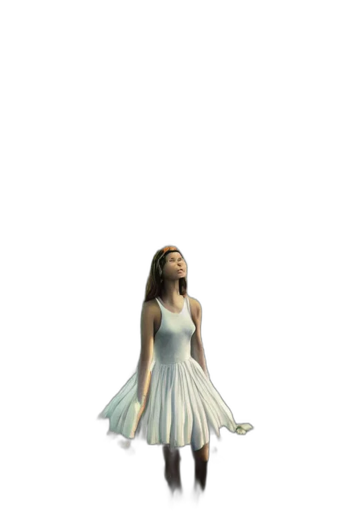 dress, staff, 3d render, concept art transparent PNG cut-out