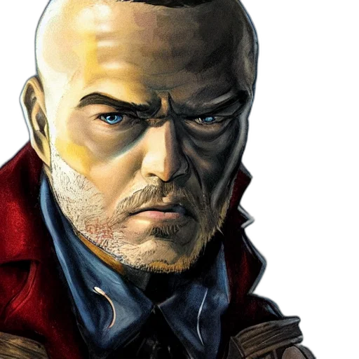 face, jacket, comic book art, concept art transparent PNG cut-out