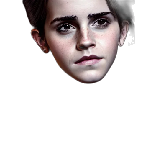 face, mask, hair, photorealistic transparent PNG cut-out
